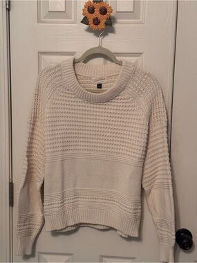 Universal Thread Cream Chunky Knit Crewneck Sweater